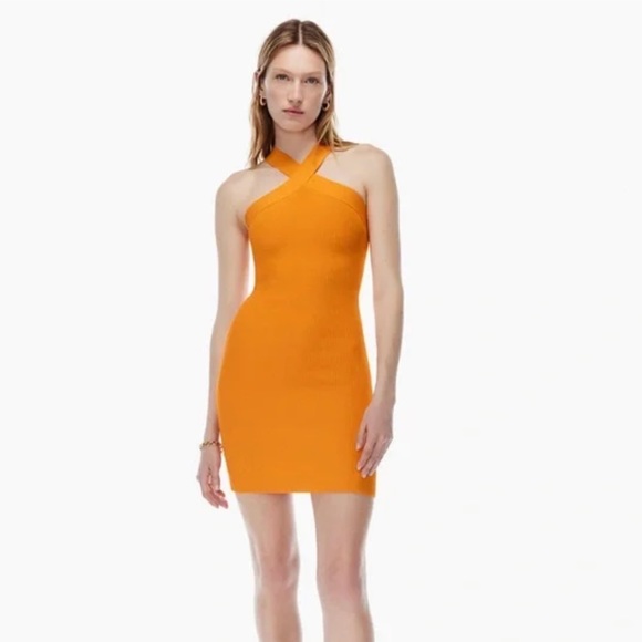 Aritzia Dresses & Skirts - Aritzia Babaton Sculpt Knit Criss Cross Dress
